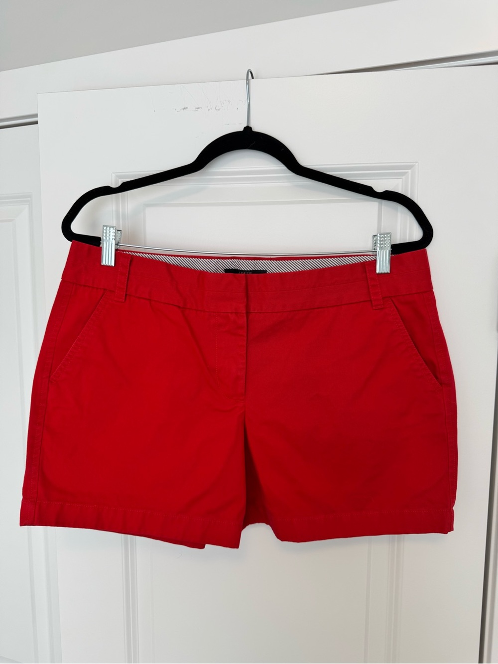 J. Crew Women's Red Chino Shorts (4.5” inseam)